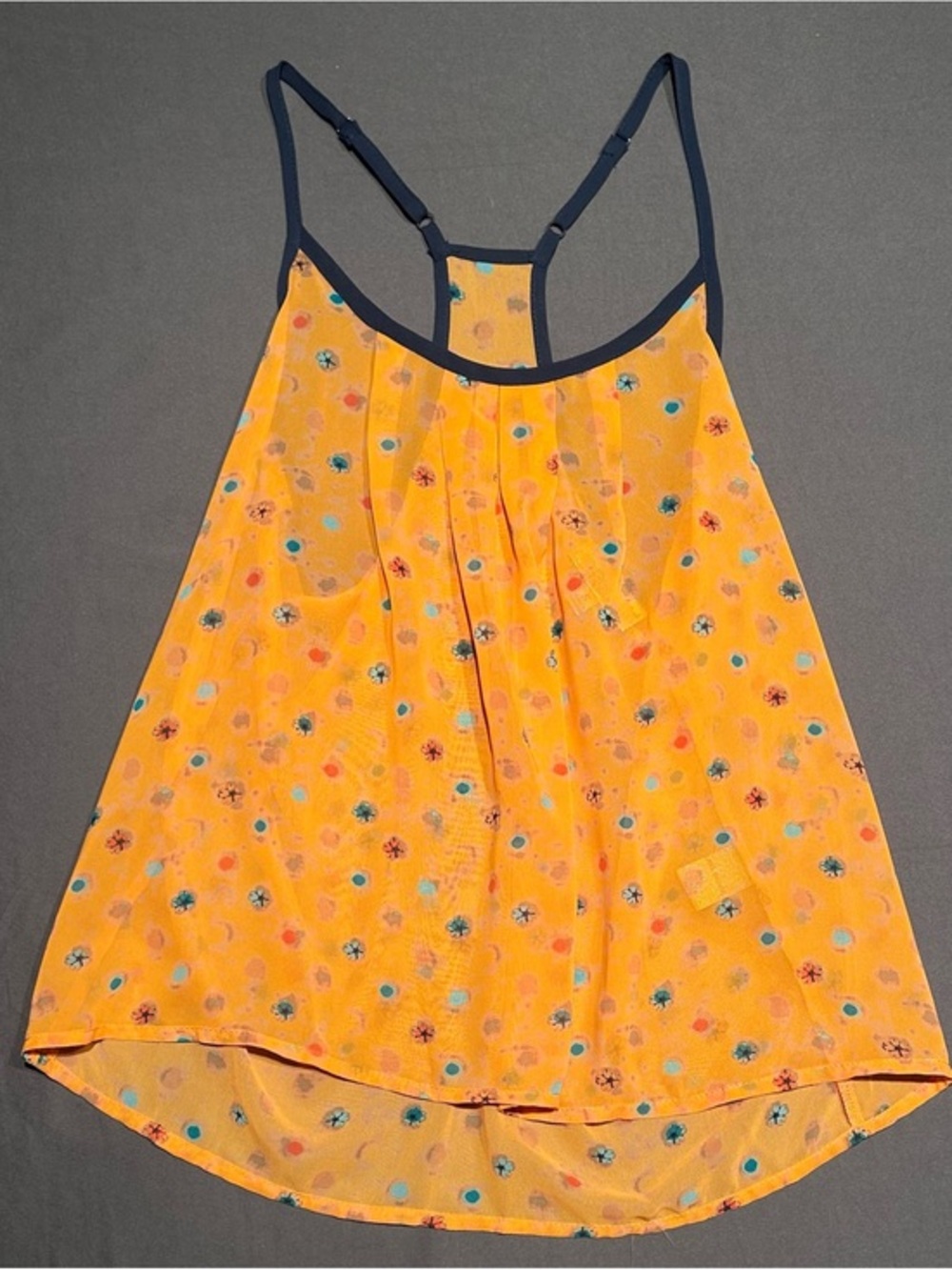 Princess Vera Wang Orange Abstract Print Camisole Tank Top